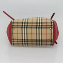 BURBERRY Nova Check Shoulder Bag Nylon Beige Gold Auth 125324-5