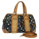 LOUIS VUITTON Monogram Multicolor Courtney MM Bag 2way Black M45642 Auth 125337-1