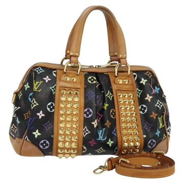 LOUIS VUITTON Monogram Multicolor Courtney MM Bag 2way Black M45642 Auth 125337