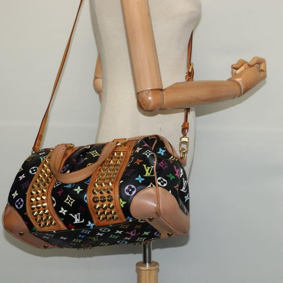 LOUIS VUITTON Monogram Multicolor Courtney MM Bag 2way Black M45642 Auth 125337
