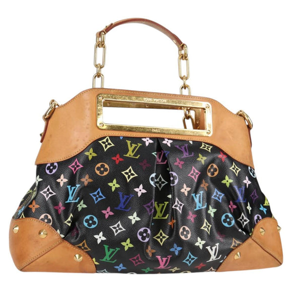 LOUIS VUITTON Monogram Multicolor Judy GM Bag 2way Black M40254 LV Auth 125338V