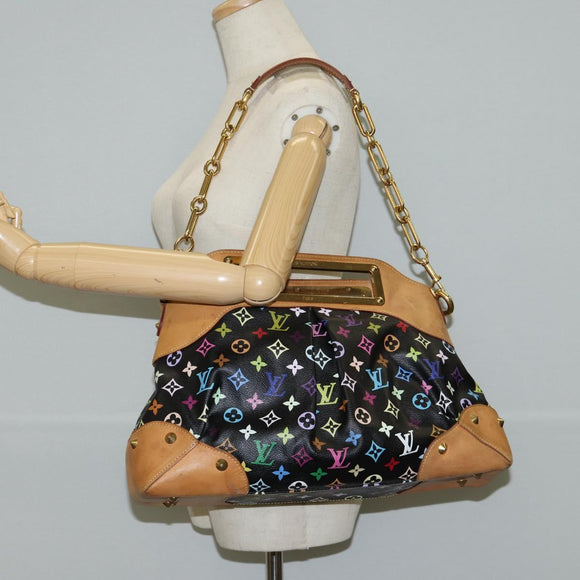 LOUIS VUITTON Monogram Multicolor Judy GM Bag 2way Black M40254 LV Auth 125338V
