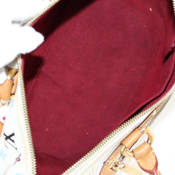 LOUIS VUITTON Monogram Multicolor Rita Bag 2way White M40125 LV Auth 125339V