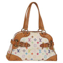 LOUIS VUITTON Monogram Multicolor Claudia Hand Bag White M40193 LV Auth 125340V-1