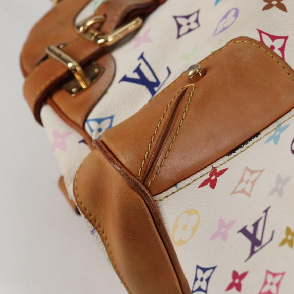 LOUIS VUITTON Monogram Multicolor Claudia Hand Bag White M40193 LV Auth 125340V