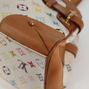 LOUIS VUITTON Monogram Multicolor Claudia Hand Bag White M40193 LV Auth 125340V-16