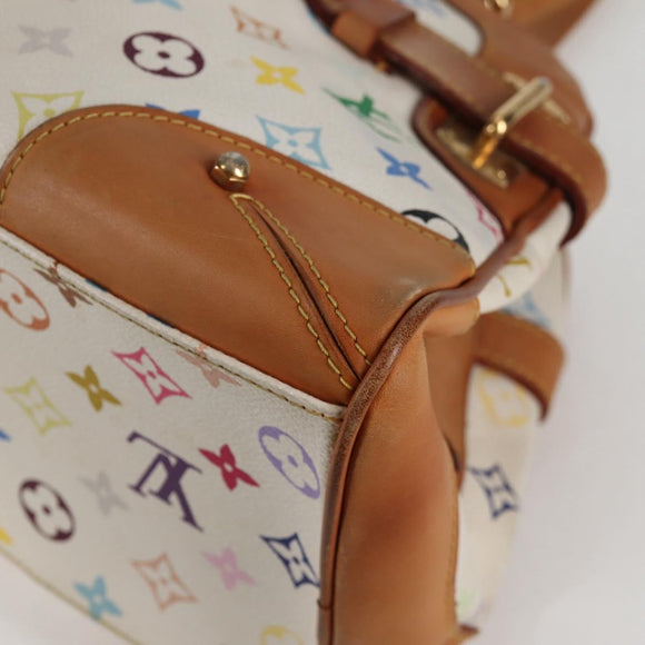 LOUIS VUITTON Monogram Multicolor Claudia Hand Bag White M40193 LV Auth 125340V