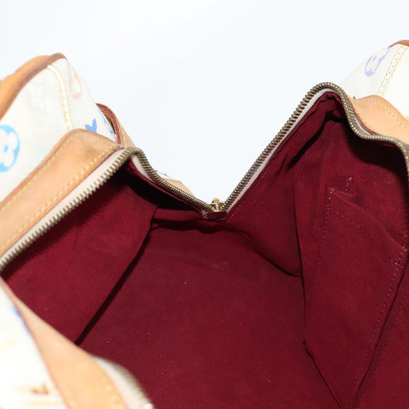 LOUIS VUITTON Monogram Multicolor Claudia Hand Bag White M40193 LV Auth 125340V