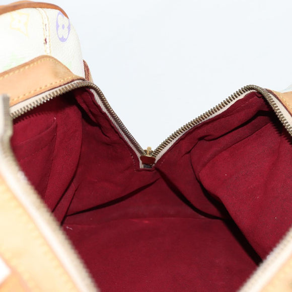 LOUIS VUITTON Monogram Multicolor Claudia Hand Bag White M40193 LV Auth 125340V