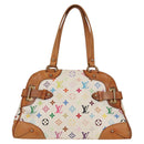 LOUIS VUITTON Monogram Multicolor Claudia Hand Bag White M40193 LV Auth 125340V-2