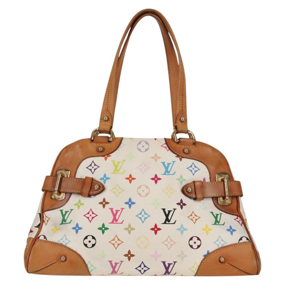 LOUIS VUITTON Monogram Multicolor Claudia Hand Bag White M40193 LV Auth 125340V