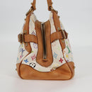 LOUIS VUITTON Monogram Multicolor Claudia Hand Bag White M40193 LV Auth 125340V-3