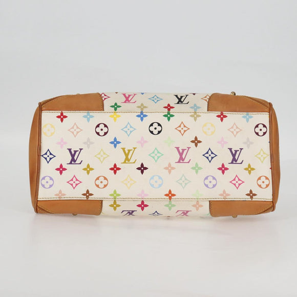 LOUIS VUITTON Monogram Multicolor Claudia Hand Bag White M40193 LV Auth 125340V