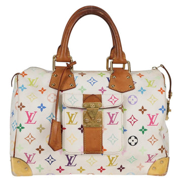 LOUIS VUITTON Monogram Multicolor Speedy 30 Hand Bag White M92643 Auth 125341V - 0