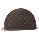 LOUIS VUITTON Monogram Trousse Demi Ronde Cosmetic Pouch M47520 LV Auth 125342-1