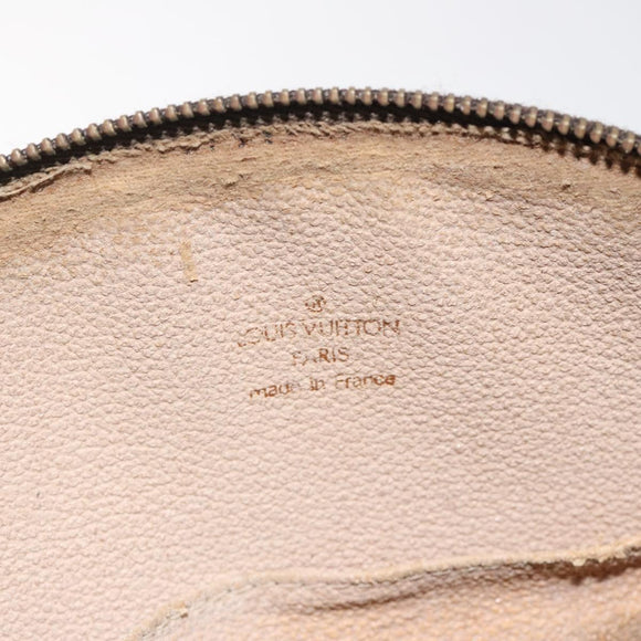 LOUIS VUITTON Monogram Trousse Demi Ronde Cosmetic Pouch M47520 LV Auth 125342