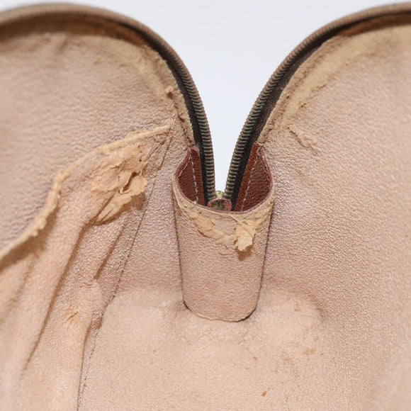 LOUIS VUITTON Monogram Trousse Demi Ronde Cosmetic Pouch M47520 LV Auth 125342