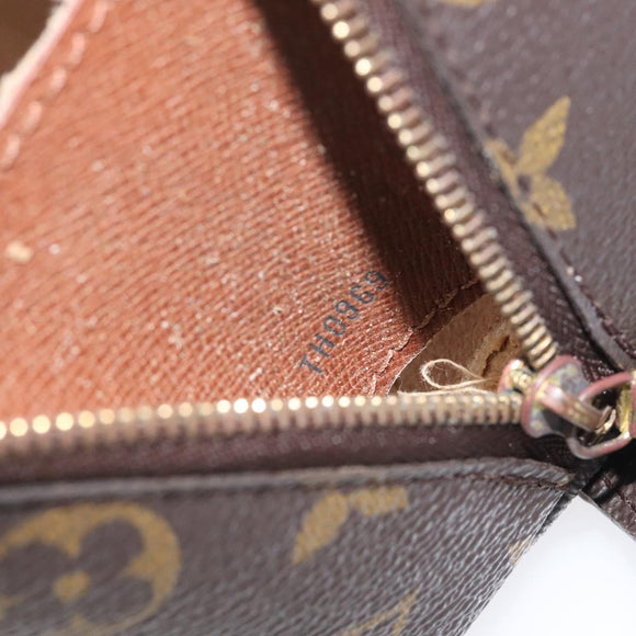 LOUIS VUITTON Monogram Trousse Demi Ronde Cosmetic Pouch M47520 LV Auth 125342