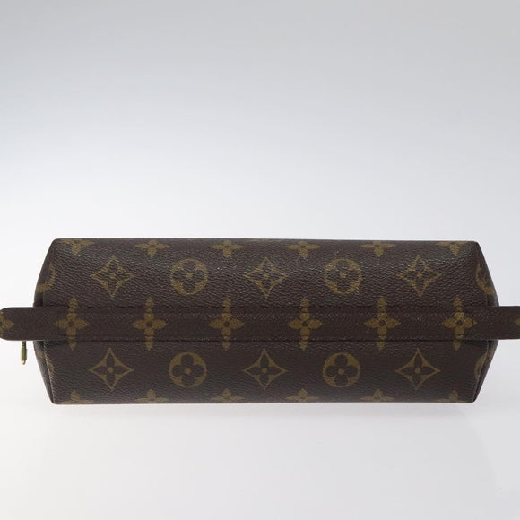 LOUIS VUITTON Monogram Trousse Demi Ronde Cosmetic Pouch M47520 LV Auth 125342
