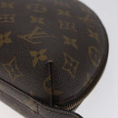 LOUIS VUITTON Monogram Trousse Demi Ronde Cosmetic Pouch M47520 LV Auth 125342-7