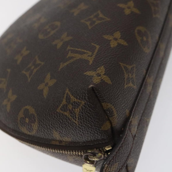 LOUIS VUITTON Monogram Trousse Demi Ronde Cosmetic Pouch M47520 LV Auth 125342