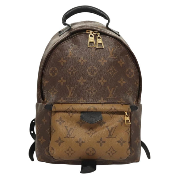 LOUIS VUITTON Monogram Reverse Palm Springs PM Backpack M44870 LV Auth 125354