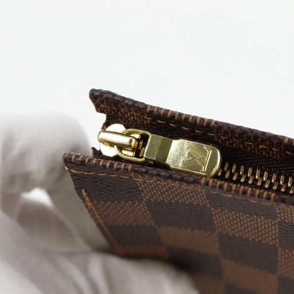 LOUIS VUITTON Damier Ebene Poche Toilette 15 Pouch N47548 LV Auth 125355V