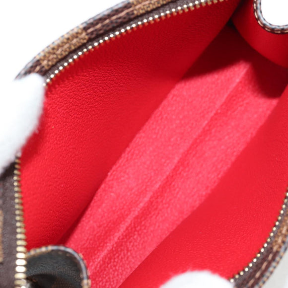 LOUIS VUITTON Damier Ebene Poche Toilette 15 Pouch N47548 LV Auth 125355V