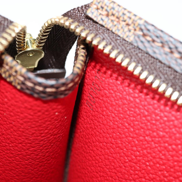 LOUIS VUITTON Damier Ebene Poche Toilette 15 Pouch N47548 LV Auth 125355V