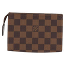 LOUIS VUITTON Damier Ebene Poche Toilette 15 Pouch N47548 LV Auth 125355V-2