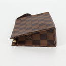 LOUIS VUITTON Damier Ebene Poche Toilette 15 Pouch N47548 LV Auth 125355V-3