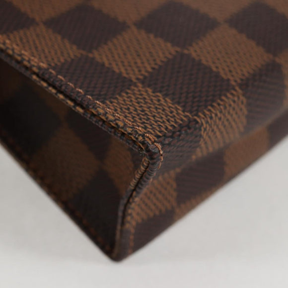 LOUIS VUITTON Damier Ebene Poche Toilette 15 Pouch N47548 LV Auth 125355V