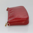 LOUIS VUITTON Vernis Pochette Accessoires Pouch Pomme D'amour M91577 Auth 125358-4