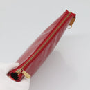 LOUIS VUITTON Vernis Pochette Accessoires Pouch Pomme D'amour M91577 Auth 125358-5