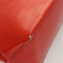 LOUIS VUITTON Monogram Vernis Reade PM Hand Bag Red Rouge M91088 LV Auth 125359-15