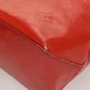 LOUIS VUITTON Monogram Vernis Reade PM Hand Bag Red Rouge M91088 LV Auth 125359-16