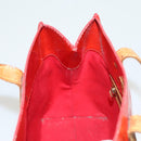 LOUIS VUITTON Monogram Vernis Reade PM Hand Bag Red Rouge M91088 LV Auth 125359-19