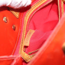 LOUIS VUITTON Monogram Vernis Reade PM Hand Bag Red Rouge M91088 LV Auth 125359-12