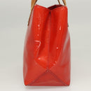 LOUIS VUITTON Monogram Vernis Reade PM Hand Bag Red Rouge M91088 LV Auth 125359-3