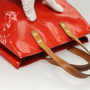 LOUIS VUITTON Monogram Vernis Reade PM Hand Bag Red Rouge M91088 LV Auth 125359-6