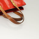LOUIS VUITTON Monogram Vernis Reade PM Hand Bag Red Rouge M91088 LV Auth 125359-7
