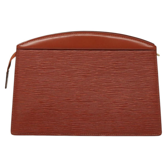 LOUIS VUITTON Epi Trousse Crete Pouch Brown M48403 LV Auth 125363