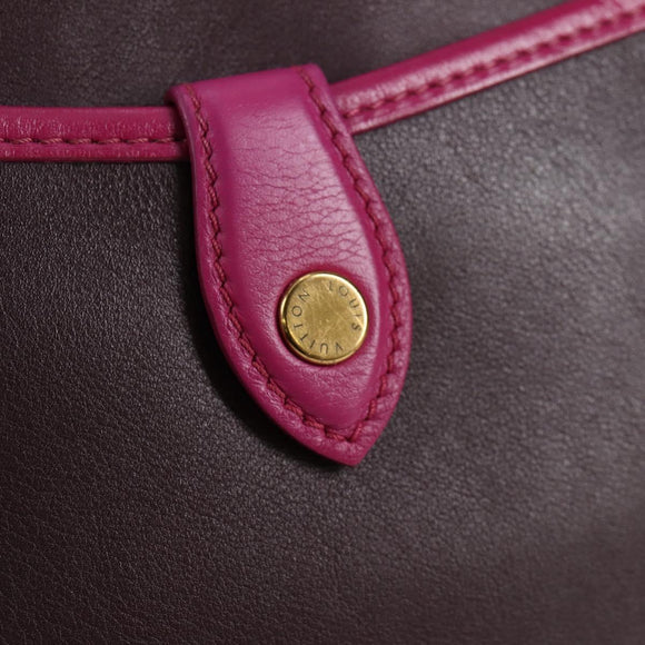 LOUIS VUITTON Art Deco Trapezio Shoulder Bag Leather Pink M97085 Auth 125367AV