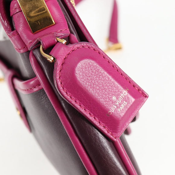 LOUIS VUITTON Art Deco Trapezio Shoulder Bag Leather Pink M97085 Auth 125367AV