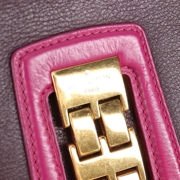 LOUIS VUITTON Art Deco Trapezio Shoulder Bag Leather Pink M97085 Auth 125367AV