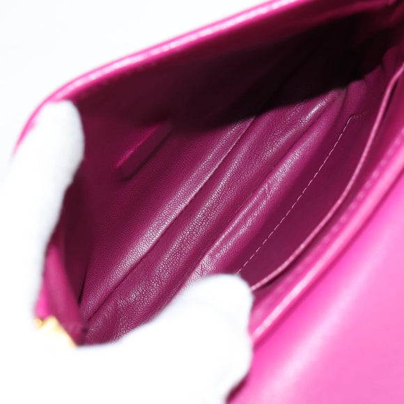 LOUIS VUITTON Art Deco Trapezio Shoulder Bag Leather Pink M97085 Auth 125367AV