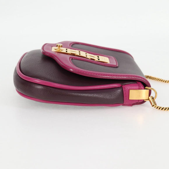 LOUIS VUITTON Art Deco Trapezio Shoulder Bag Leather Pink M97085 Auth 125367AV