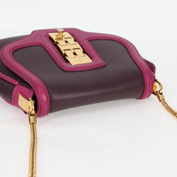 LOUIS VUITTON Art Deco Trapezio Shoulder Bag Leather Pink M97085 Auth 125367AV