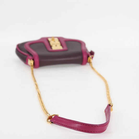 LOUIS VUITTON Art Deco Trapezio Shoulder Bag Leather Pink M97085 Auth 125367AV