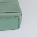 Salvatore Ferragamo Hand Bag Nylon 2way Green Gold Auth 125371-10